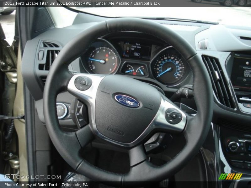Ginger Ale Metallic / Charcoal Black 2013 Ford Escape Titanium 2.0L EcoBoost 4WD