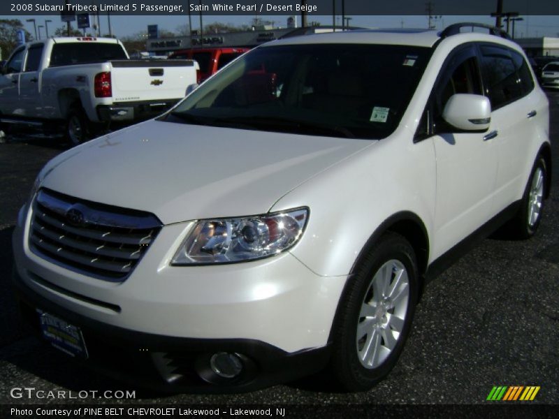 Satin White Pearl / Desert Beige 2008 Subaru Tribeca Limited 5 Passenger