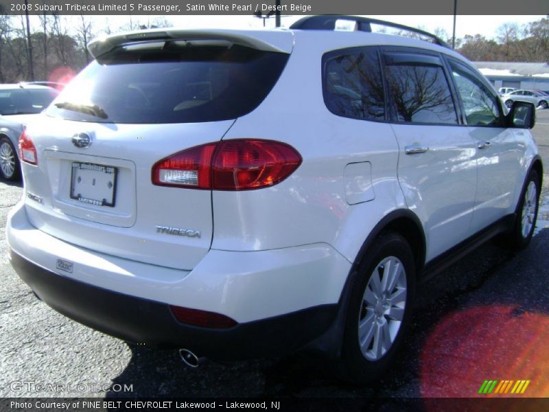 Satin White Pearl / Desert Beige 2008 Subaru Tribeca Limited 5 Passenger