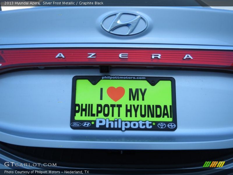Silver Frost Metallic / Graphite Black 2013 Hyundai Azera