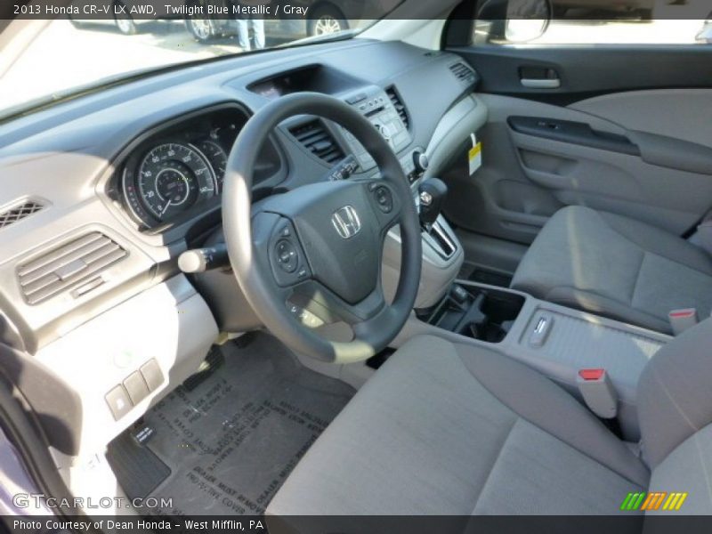 Twilight Blue Metallic / Gray 2013 Honda CR-V LX AWD