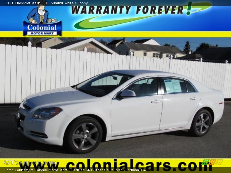 Summit White / Ebony 2011 Chevrolet Malibu LT
