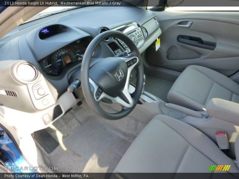 Mediterranean Blue Metallic / Gray 2013 Honda Insight LX Hybrid