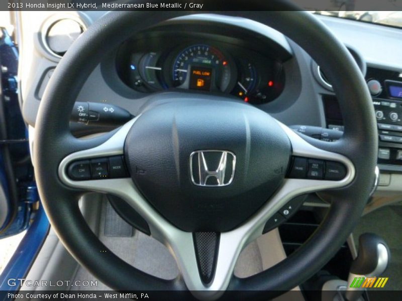 Mediterranean Blue Metallic / Gray 2013 Honda Insight LX Hybrid