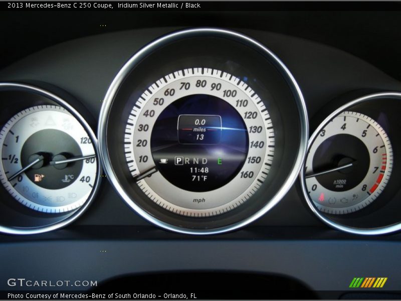 Iridium Silver Metallic / Black 2013 Mercedes-Benz C 250 Coupe