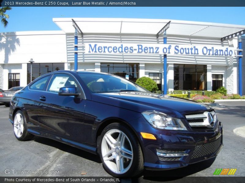 Lunar Blue Metallic / Almond/Mocha 2013 Mercedes-Benz C 250 Coupe
