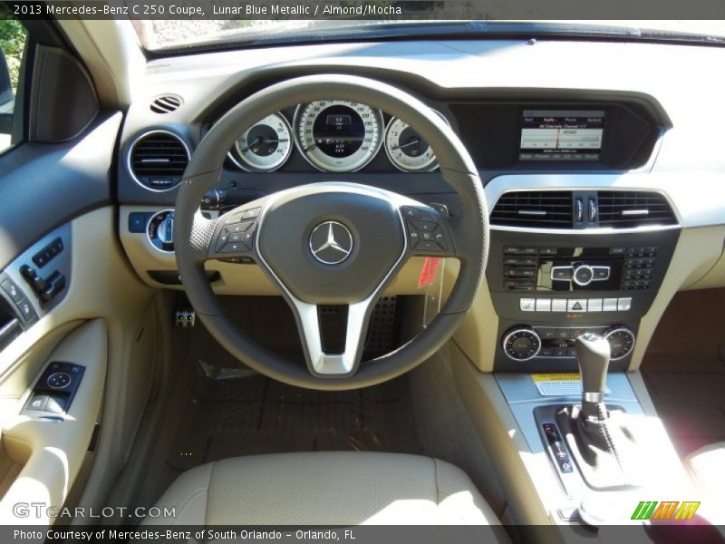 Lunar Blue Metallic / Almond/Mocha 2013 Mercedes-Benz C 250 Coupe