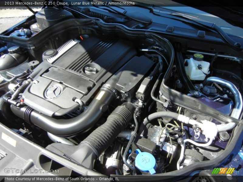 Lunar Blue Metallic / Almond/Mocha 2013 Mercedes-Benz C 250 Coupe