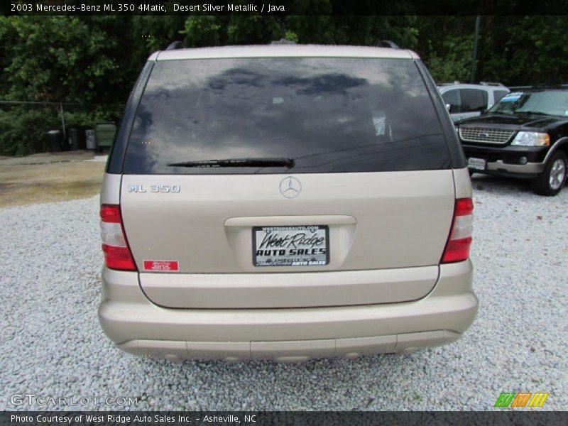 Desert Silver Metallic / Java 2003 Mercedes-Benz ML 350 4Matic