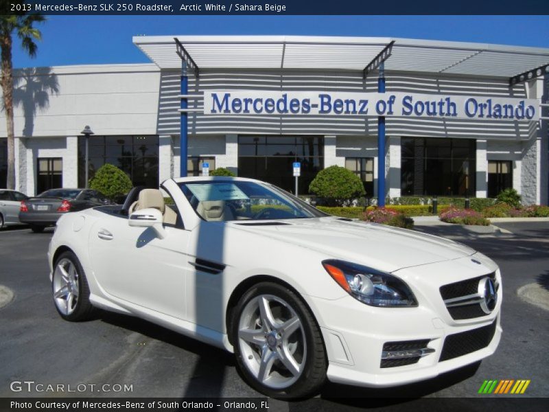 Arctic White / Sahara Beige 2013 Mercedes-Benz SLK 250 Roadster