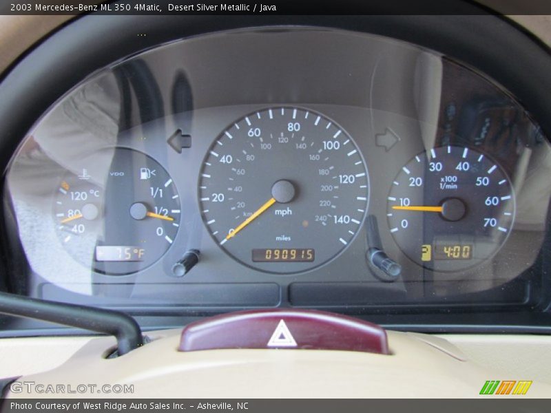 Desert Silver Metallic / Java 2003 Mercedes-Benz ML 350 4Matic