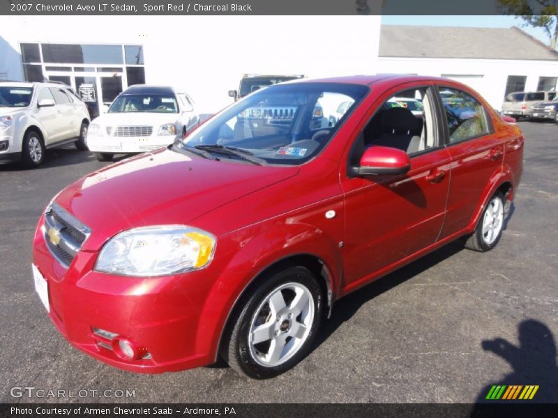 Sport Red / Charcoal Black 2007 Chevrolet Aveo LT Sedan