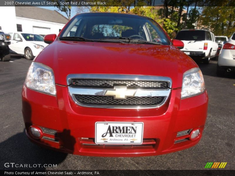 Sport Red / Charcoal Black 2007 Chevrolet Aveo LT Sedan