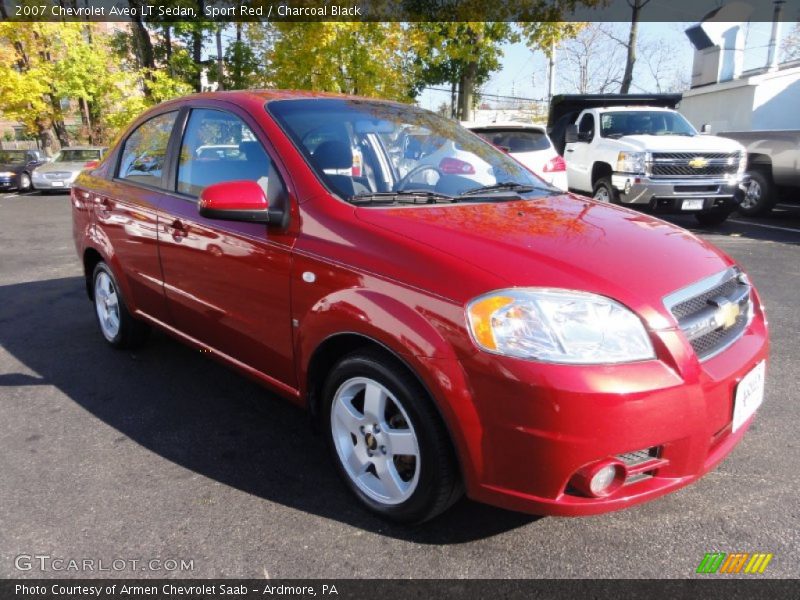 Sport Red / Charcoal Black 2007 Chevrolet Aveo LT Sedan