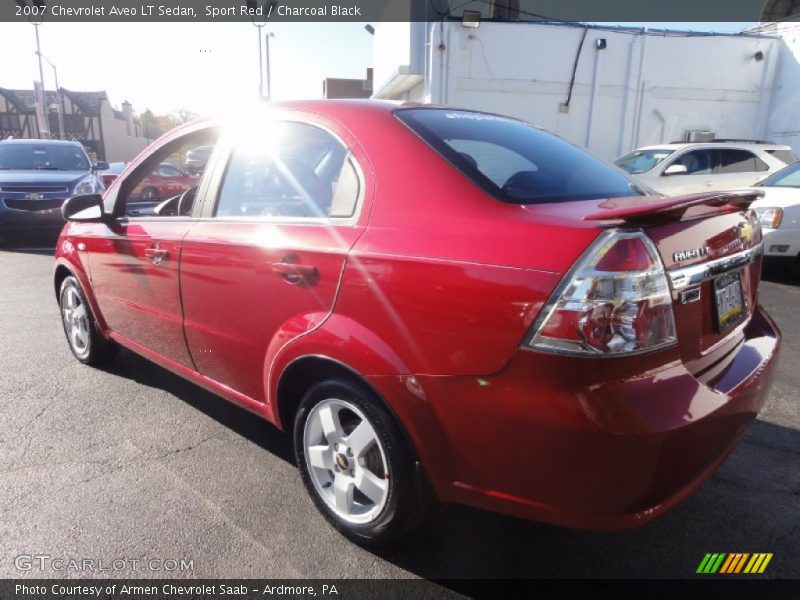 Sport Red / Charcoal Black 2007 Chevrolet Aveo LT Sedan