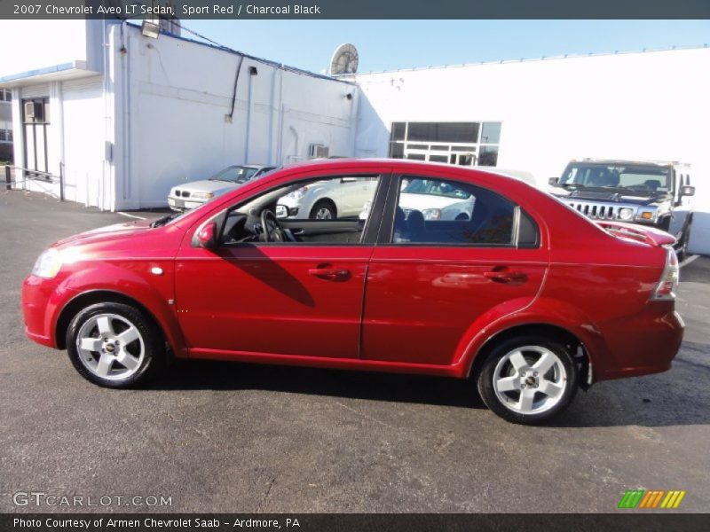 Sport Red / Charcoal Black 2007 Chevrolet Aveo LT Sedan