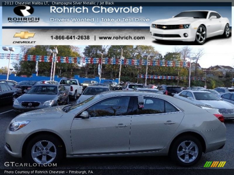 Champagne Silver Metallic / Jet Black 2013 Chevrolet Malibu LT