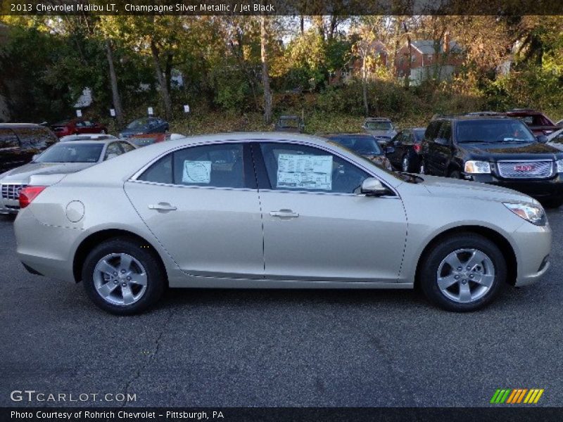 Champagne Silver Metallic / Jet Black 2013 Chevrolet Malibu LT