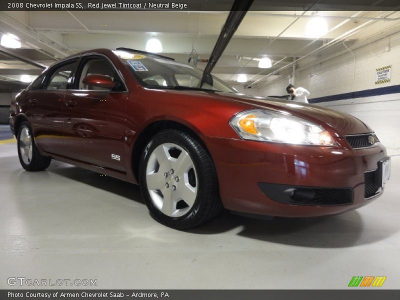 Red Jewel Tintcoat / Neutral Beige 2008 Chevrolet Impala SS