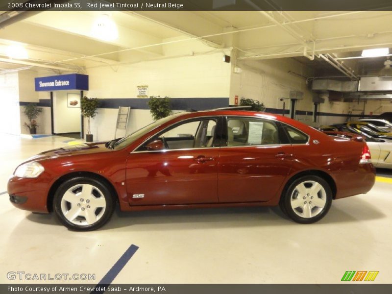 Red Jewel Tintcoat / Neutral Beige 2008 Chevrolet Impala SS