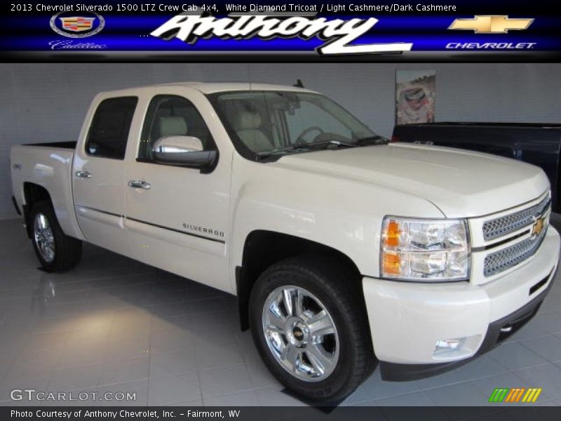 White Diamond Tricoat / Light Cashmere/Dark Cashmere 2013 Chevrolet Silverado 1500 LTZ Crew Cab 4x4