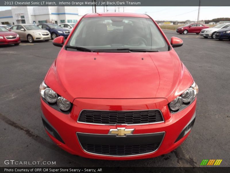 Inferno Orange Metallic / Jet Black/Dark Titanium 2013 Chevrolet Sonic LT Hatch