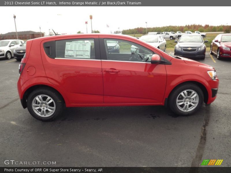 Inferno Orange Metallic / Jet Black/Dark Titanium 2013 Chevrolet Sonic LT Hatch