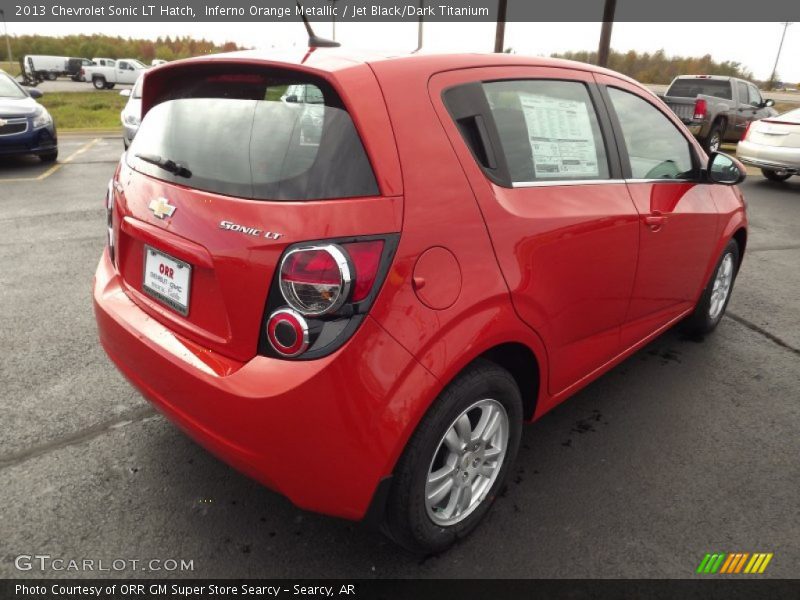 Inferno Orange Metallic / Jet Black/Dark Titanium 2013 Chevrolet Sonic LT Hatch