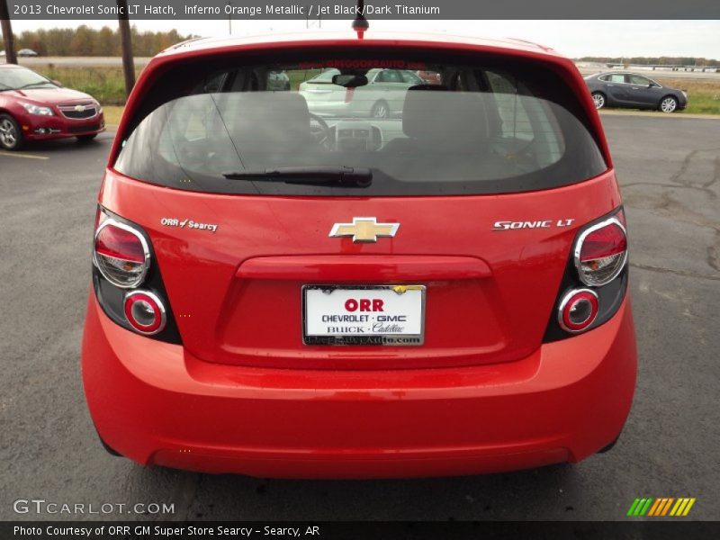 Inferno Orange Metallic / Jet Black/Dark Titanium 2013 Chevrolet Sonic LT Hatch