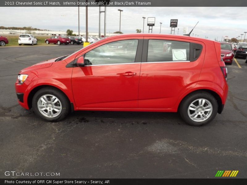 Inferno Orange Metallic / Jet Black/Dark Titanium 2013 Chevrolet Sonic LT Hatch