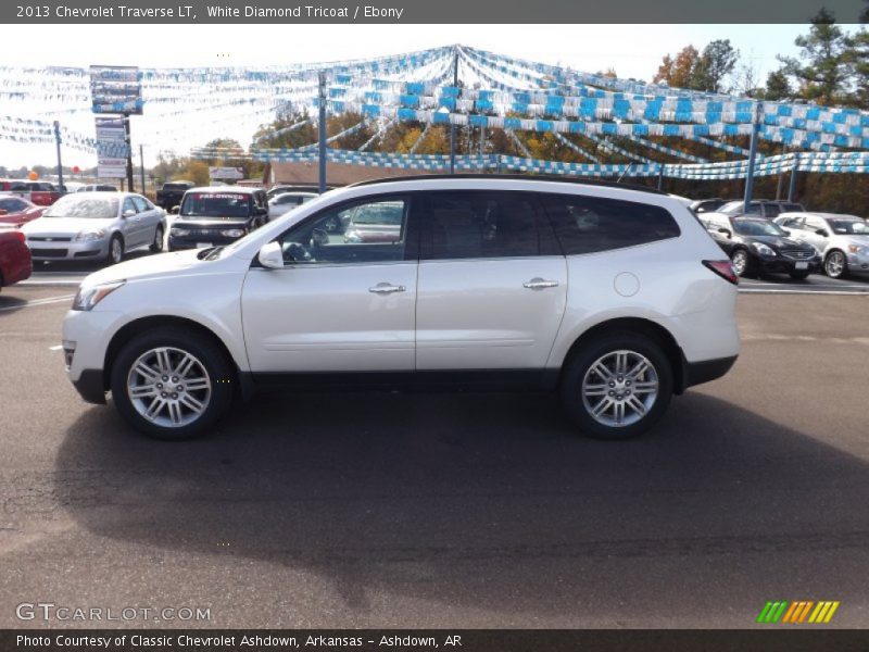 White Diamond Tricoat / Ebony 2013 Chevrolet Traverse LT