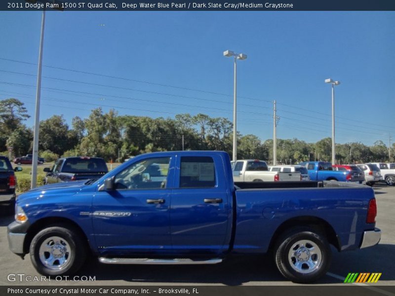 Deep Water Blue Pearl / Dark Slate Gray/Medium Graystone 2011 Dodge Ram 1500 ST Quad Cab