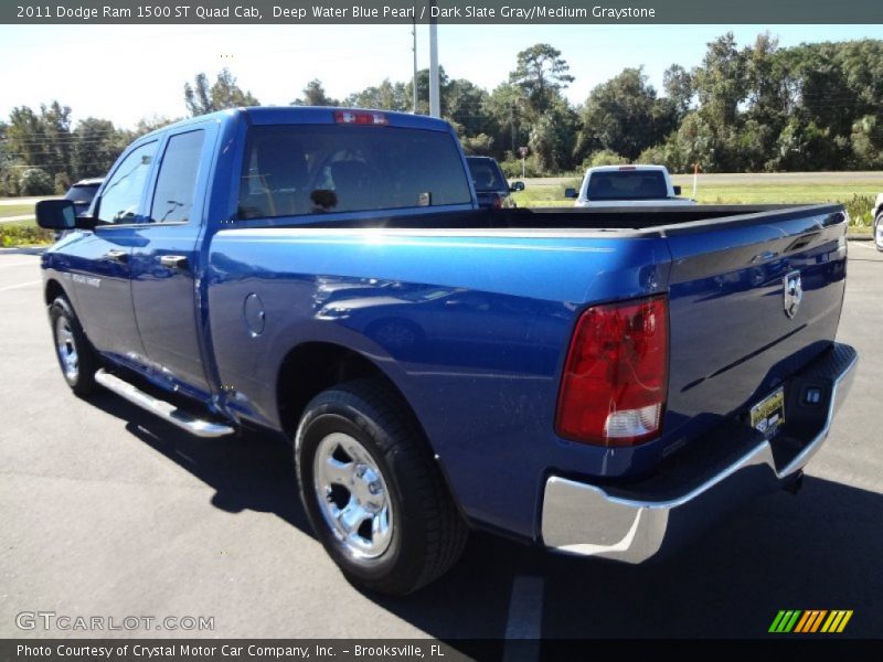 Deep Water Blue Pearl / Dark Slate Gray/Medium Graystone 2011 Dodge Ram 1500 ST Quad Cab