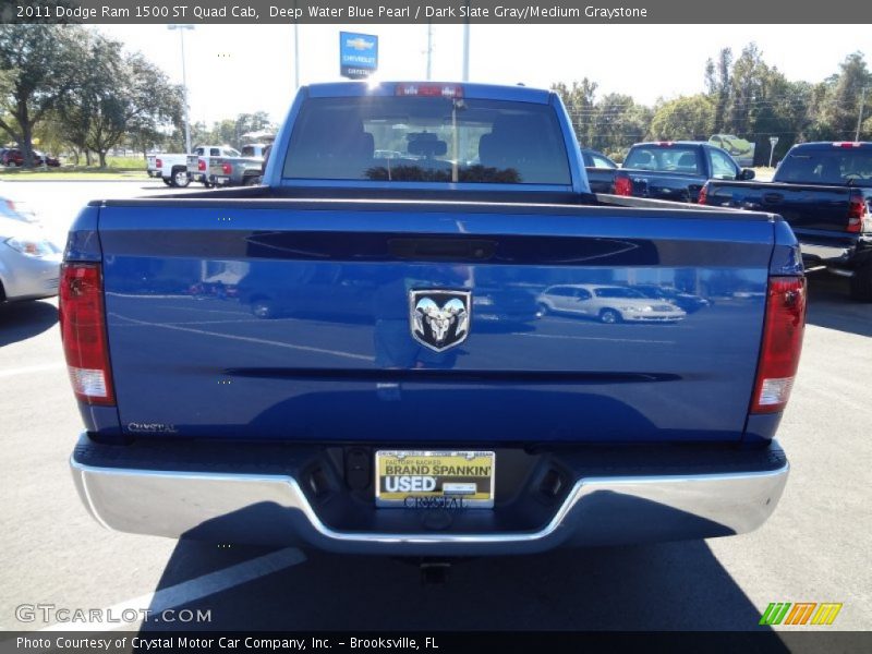 Deep Water Blue Pearl / Dark Slate Gray/Medium Graystone 2011 Dodge Ram 1500 ST Quad Cab