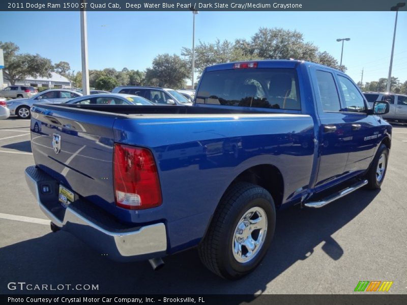 Deep Water Blue Pearl / Dark Slate Gray/Medium Graystone 2011 Dodge Ram 1500 ST Quad Cab