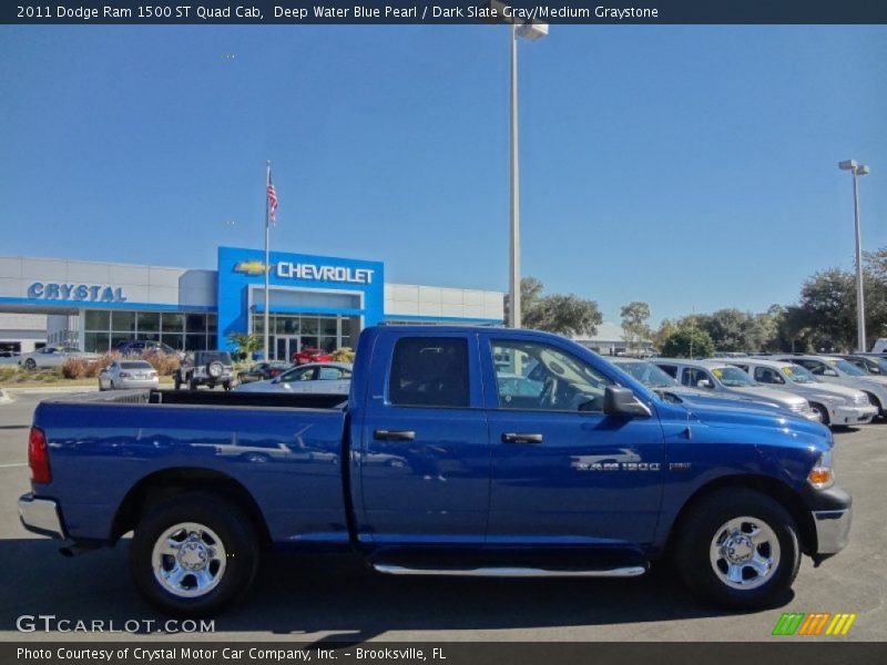 Deep Water Blue Pearl / Dark Slate Gray/Medium Graystone 2011 Dodge Ram 1500 ST Quad Cab