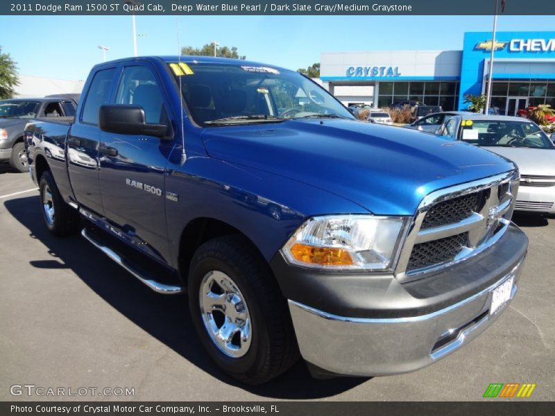 Deep Water Blue Pearl / Dark Slate Gray/Medium Graystone 2011 Dodge Ram 1500 ST Quad Cab