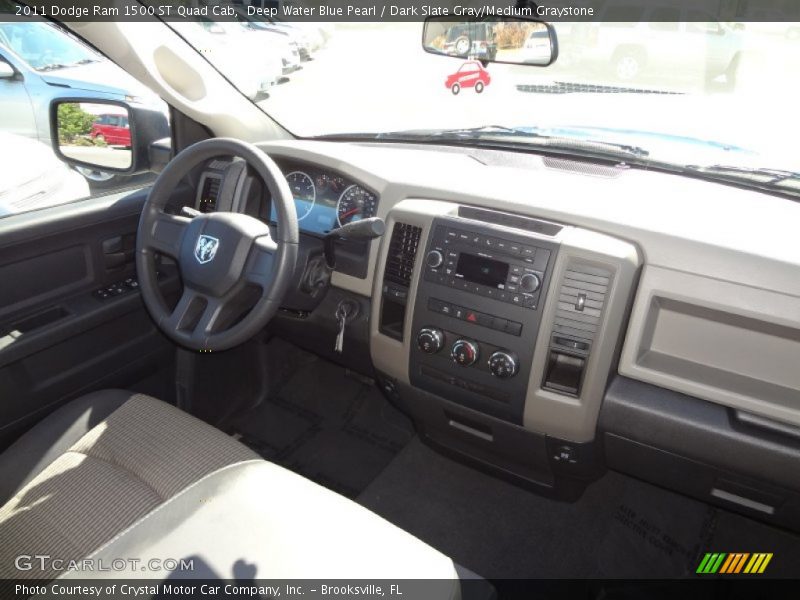 Deep Water Blue Pearl / Dark Slate Gray/Medium Graystone 2011 Dodge Ram 1500 ST Quad Cab