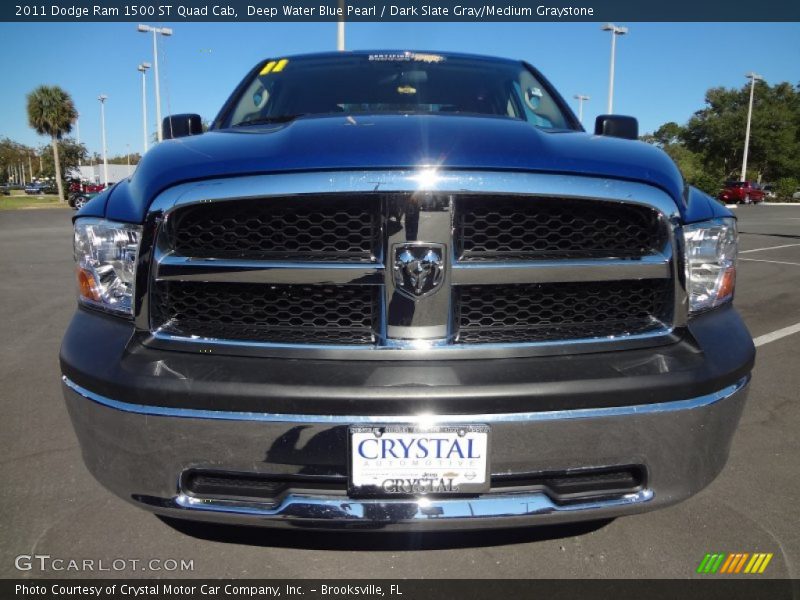 Deep Water Blue Pearl / Dark Slate Gray/Medium Graystone 2011 Dodge Ram 1500 ST Quad Cab