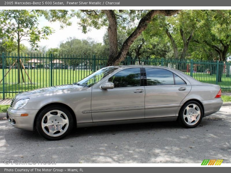 Pewter Silver Metallic / Charcoal 2005 Mercedes-Benz S 600 Sedan