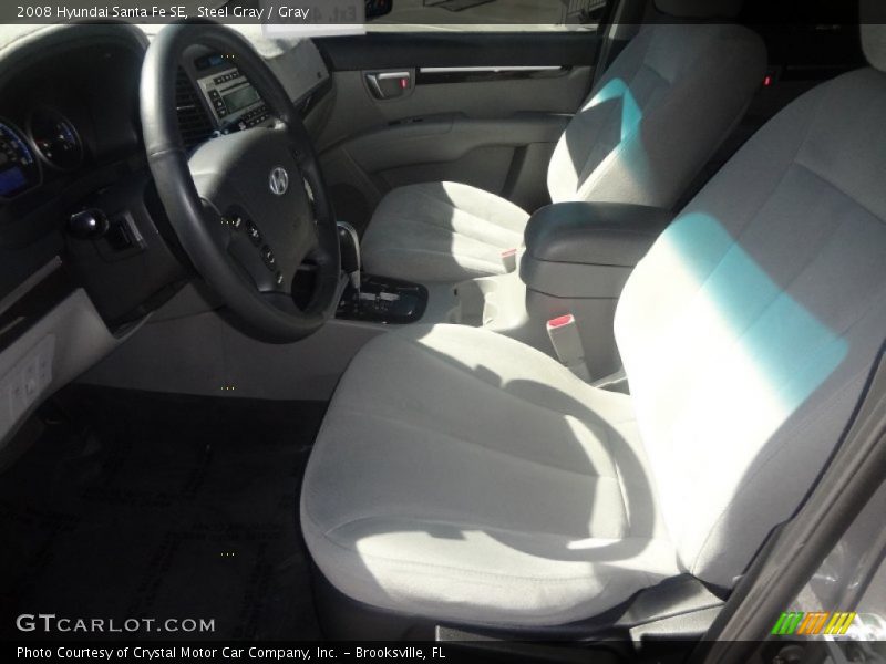 Steel Gray / Gray 2008 Hyundai Santa Fe SE