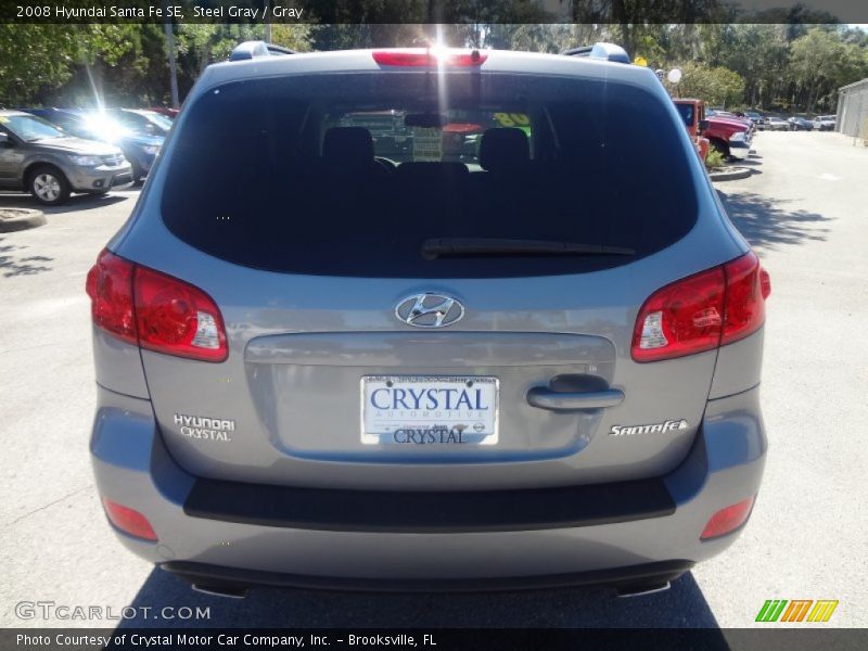 Steel Gray / Gray 2008 Hyundai Santa Fe SE