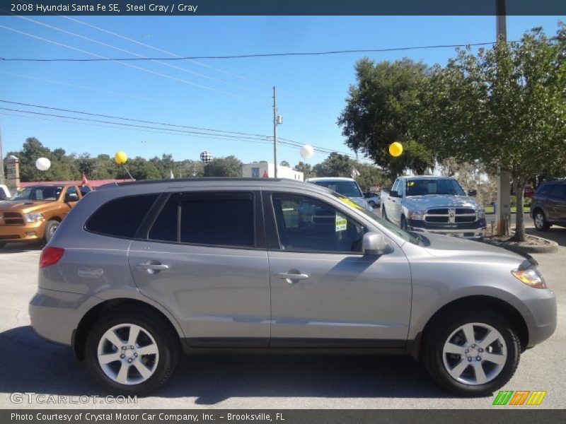 Steel Gray / Gray 2008 Hyundai Santa Fe SE