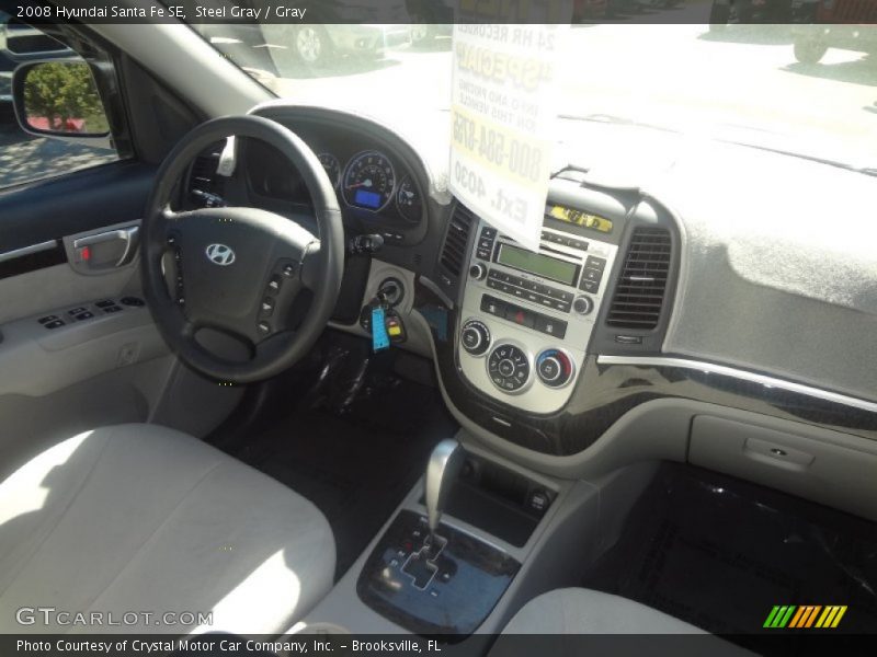 Steel Gray / Gray 2008 Hyundai Santa Fe SE