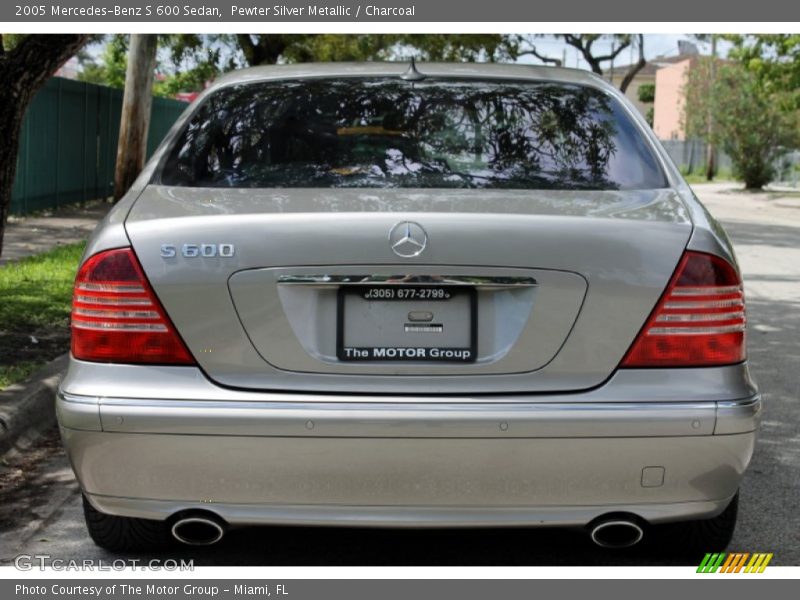Pewter Silver Metallic / Charcoal 2005 Mercedes-Benz S 600 Sedan