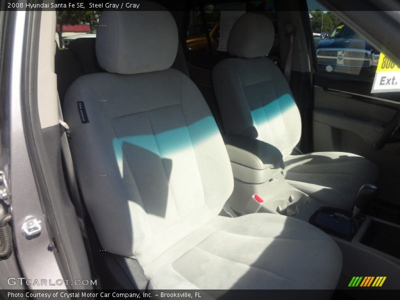 Steel Gray / Gray 2008 Hyundai Santa Fe SE