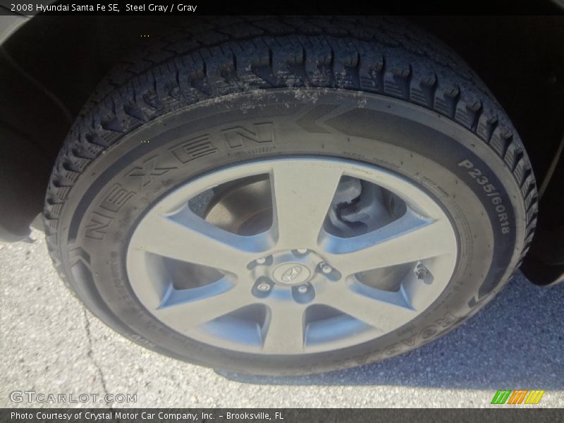 Steel Gray / Gray 2008 Hyundai Santa Fe SE