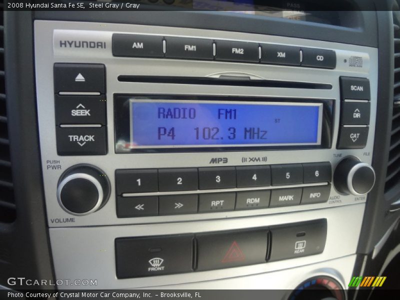 Steel Gray / Gray 2008 Hyundai Santa Fe SE