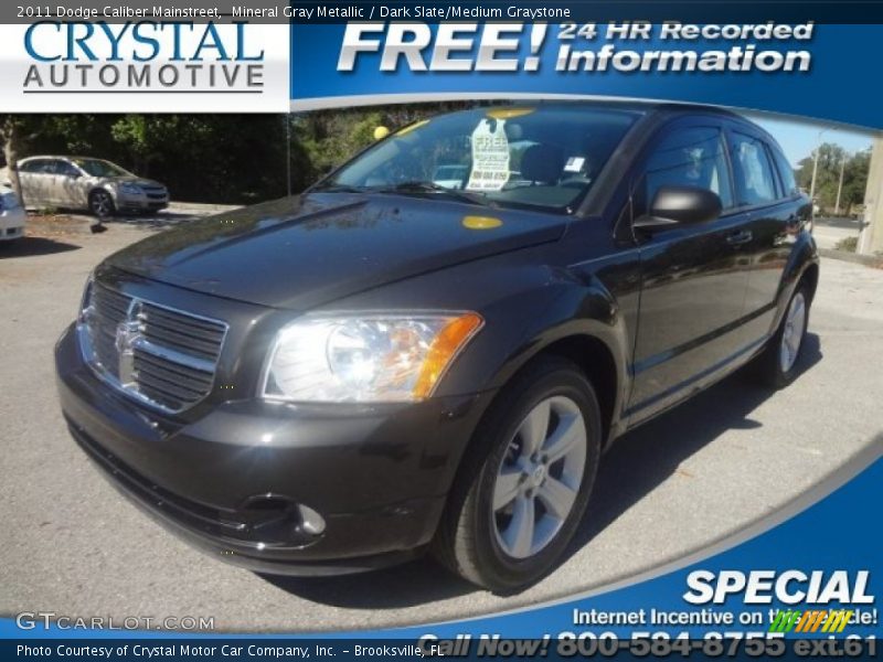 Mineral Gray Metallic / Dark Slate/Medium Graystone 2011 Dodge Caliber Mainstreet