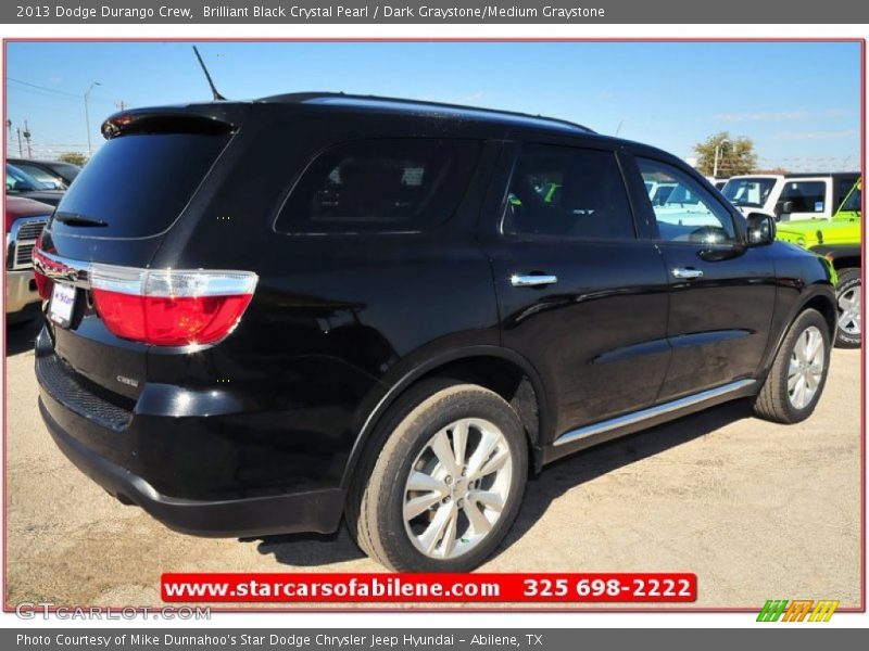 Brilliant Black Crystal Pearl / Dark Graystone/Medium Graystone 2013 Dodge Durango Crew